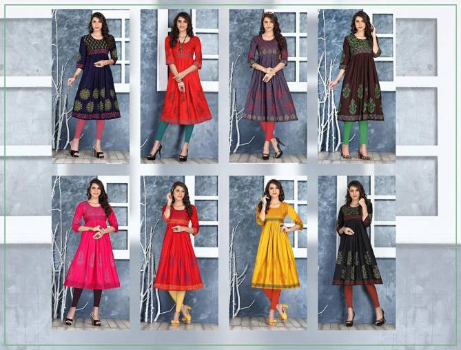 Riyya Wilson  Fancy Designer Rayon Casual Wear Kurti Collection